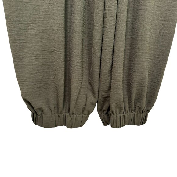 Adrianna Papell Dark Green Utility Pocket Joggers | Size Medium - Picture 4 of 10